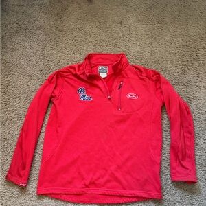 Drake Waterfowl Ole Miss Red Quarter zip